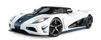 Koenigsegg aluminum 5.0L V8, 4 valves per cylinder, DOHC, , titanium connecting rods, Dry sump lubrication, R
